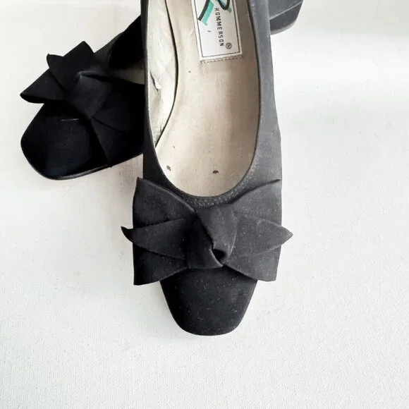 Vintage Ros Hommerson Bow Detail Fabric Upper Flats 8.5S - Picture 7 of 8